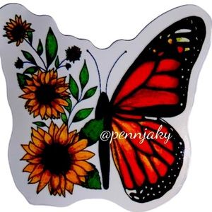 🌻🦋 2 for $9 or 4 for $15 🦋🌻Sunflower Monarch Butterfly Decal
